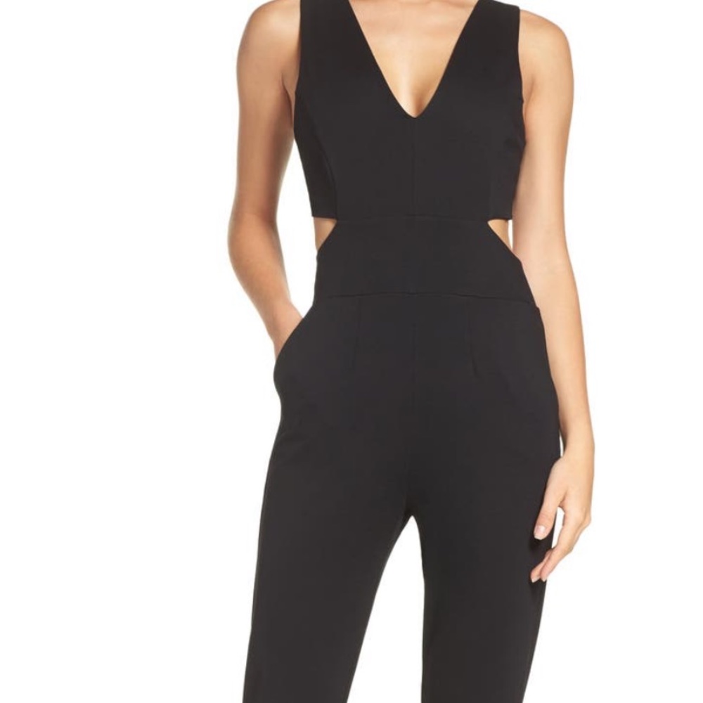 Black cutout jumpsuit
